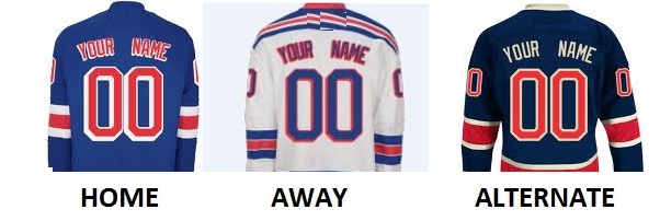 NEW YORK R Pro Hockey Number Kit